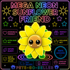 MEGA NEÓN GIRASOL AMIGO (BARATO) ADOPTA UNA MASCOTA DE MÍ - MÁS BARATO EN EBAY