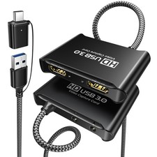 USB 3.0 Capture Card, Metalshell, 4K Loop Out, No Latency Full HD 1080P60