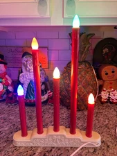 Late 1970s-80s 5 lights Staggered Christmas Candolier
