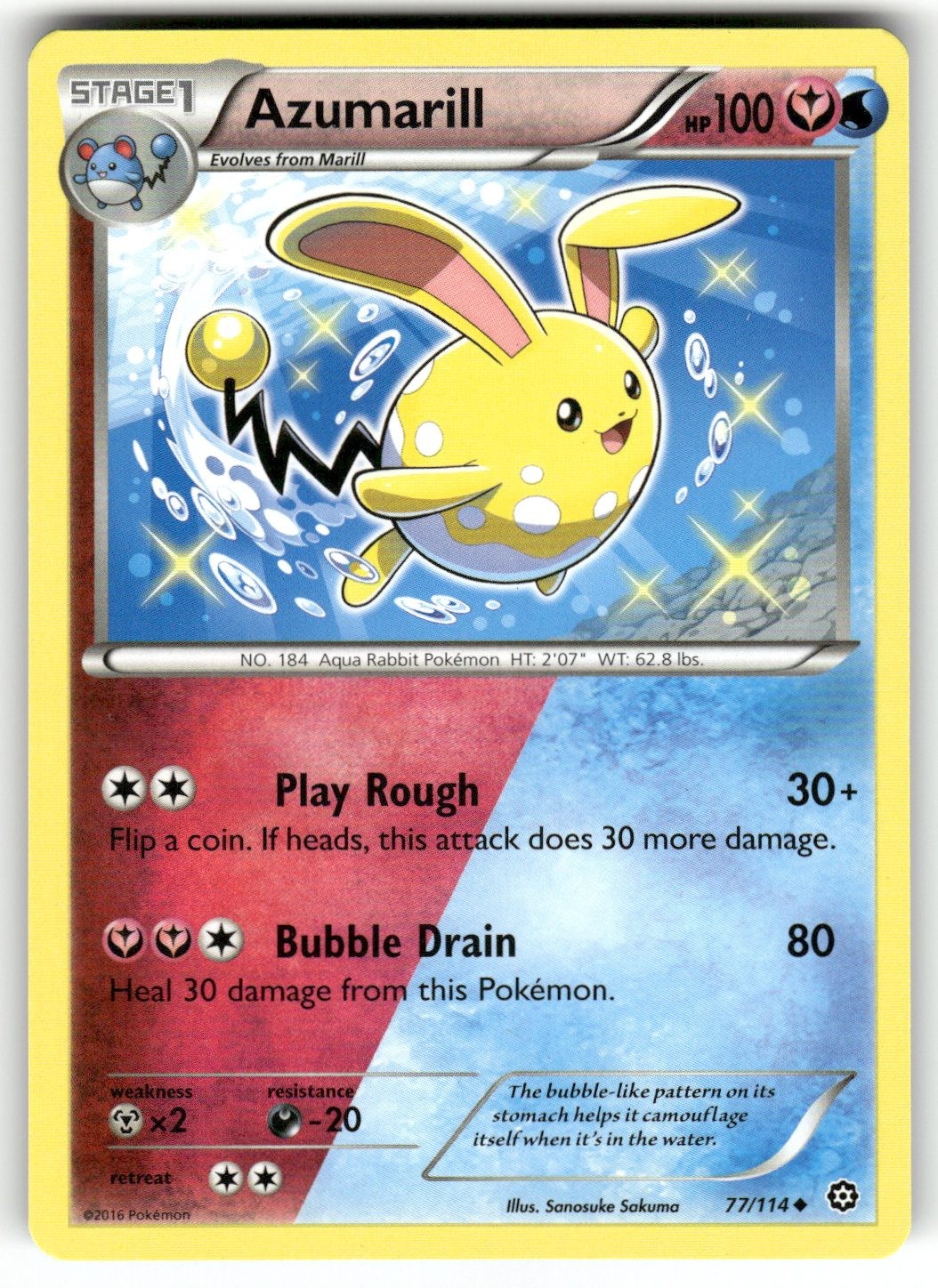 Azumarill STS 77/114 NM Pokemon