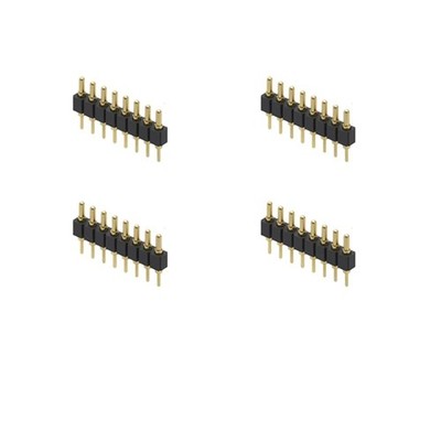 4 PCS Gold Plated Spring Loaded Thimble Pogo Pin 7.5mm Male Header 8 Pin