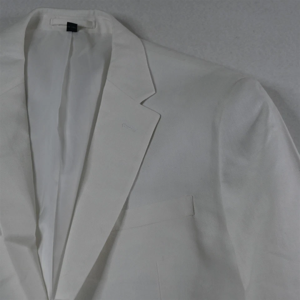 全新 Jos A Bank 40R 白色亚麻修身男式西装外套运动外套 — 第 2/4 张图片