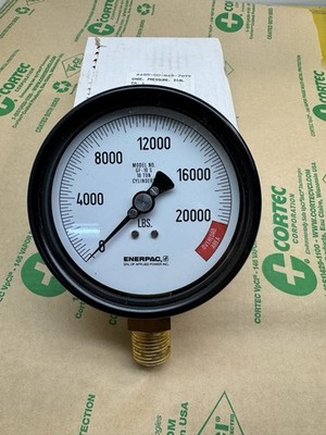 New! Enerpac GF10S 10 Ton hydraulic force Gauge 22,000 Lbs 1/2 NPT Bottom Port