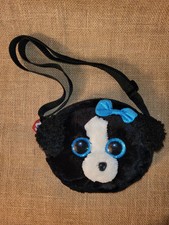 Ty Gear Collection Tracey The Black Dog Shoulder Bag Purse Stuffed Plush Sparkle
