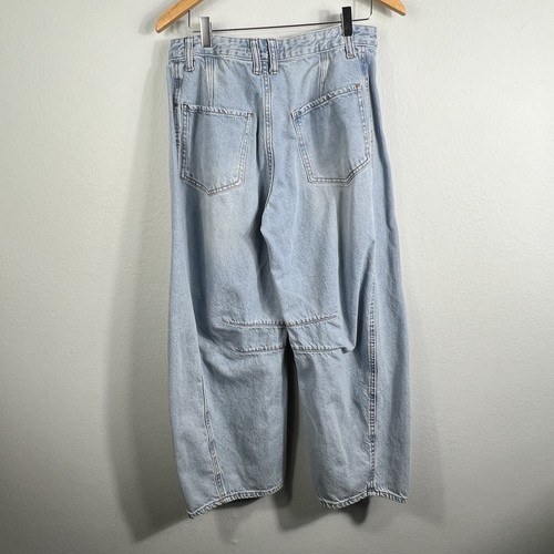 SONG High Rise BARREL JEANS Size 9/29 Trendy Balloon Horseshoe Baggy Jeans - Picture 3 of 12