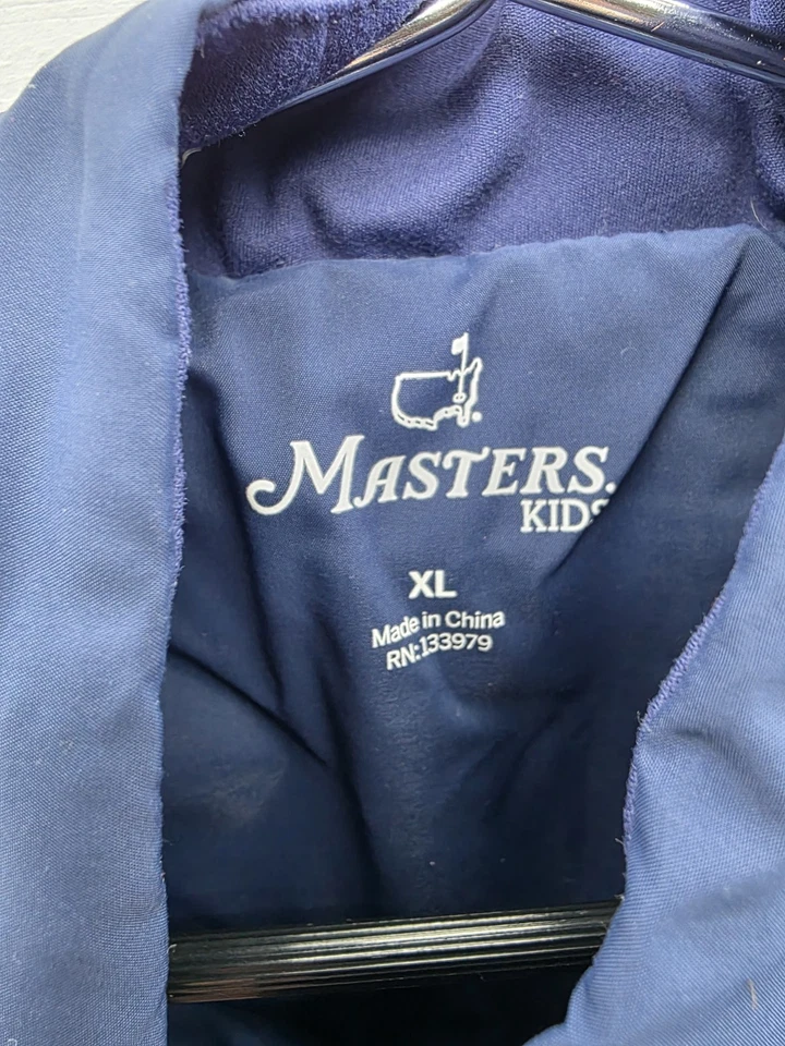 The Masters Golf Kids Boys Navy Blue Zip Up Vest Size XL Augusta Fall - Image 3 of 4