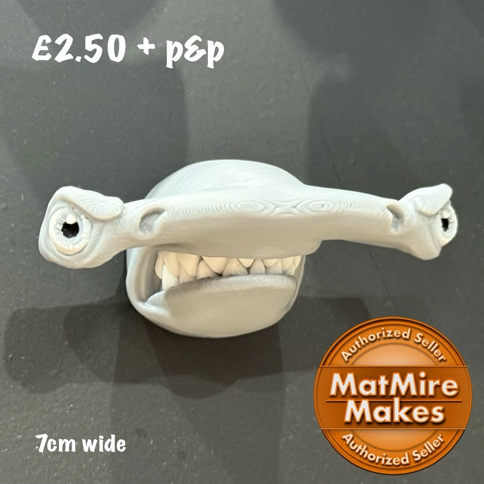 MATMIRE MAKES 3D Printed Hammerhead Shark Head Magnet