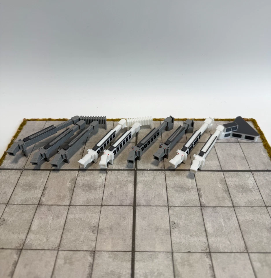 für Herpa Wings 1:500 / 1:400 5x Fluggastbrücken Jet bridges Gangways Zubehör