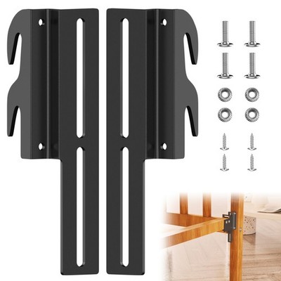 2Pcs 711 Bolt-On to Hook-On Bed Frame Conversion Brackets, Bed Frame Hooks, U...