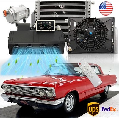 12V Remote Control Underdash Cool Electric Air Conditioner DC Auto Car A/C Kit