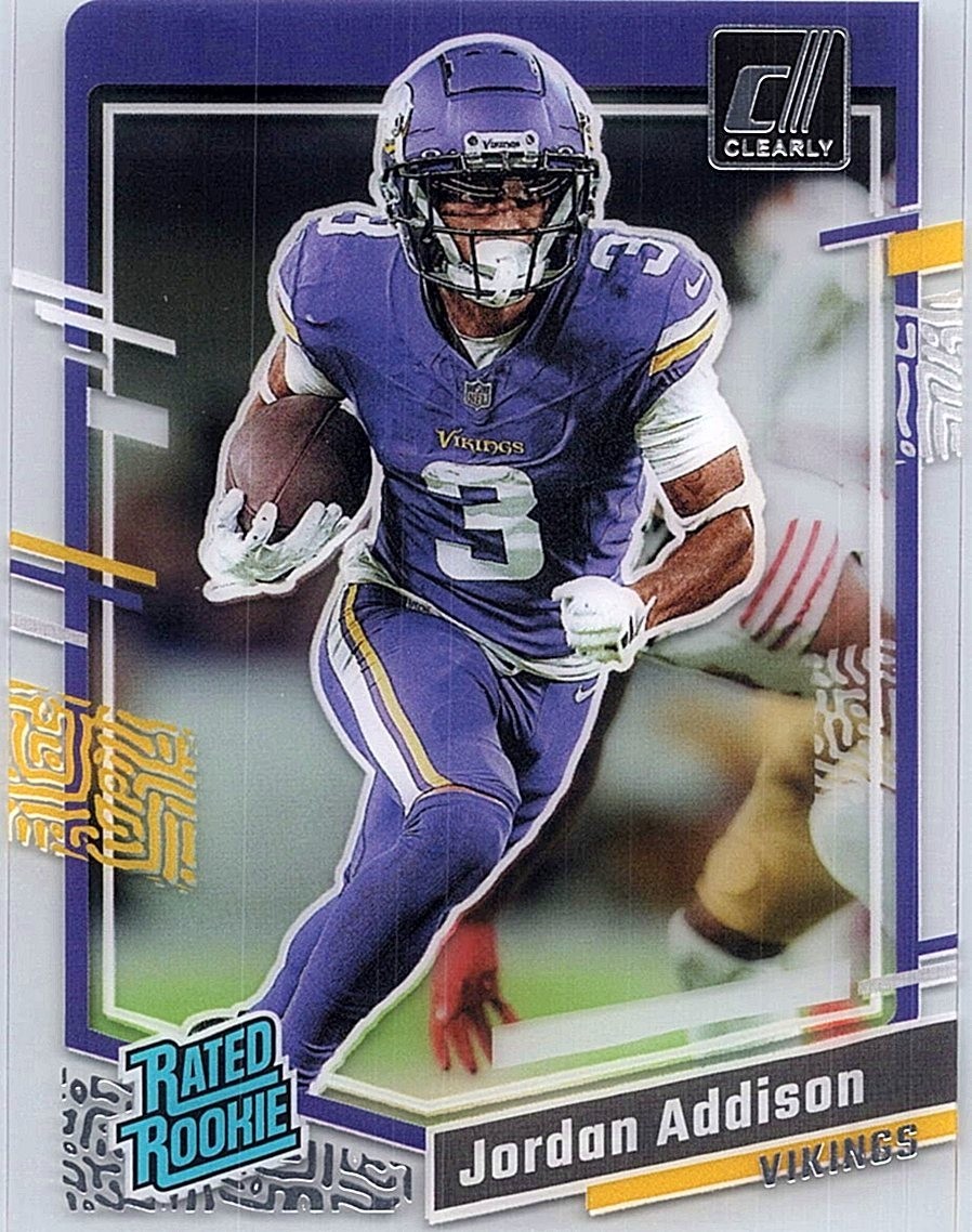 2023 Panini Clearly Donruss - Rated Rookie Jordan Addison #70 (RC)