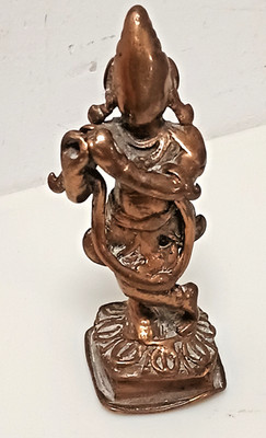 Antike indische Kupfer Hindu Figur einer Gottesgottheit 18. Jh ?