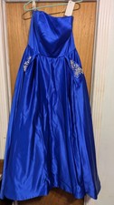 Sherri Hill Royal Blue Prom Dress Formal Gown Size 16