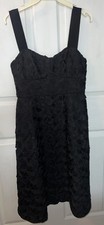 Jcrew Sleeveless Sweetheart Midi Dress in Lace Black Lined Size 4