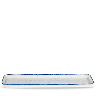 Churchill Stonecast HINTS Indigo Blue 2/4 Flat Tray Tablett Porzellan  1,4 l