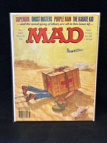 MAD Magazine No. 253 mars 1985 propre, vintage, cardé/à manches ! très bon état/neuf - Photo 1/6