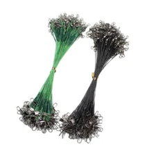 40Pcs Steel Fishing Line Steel Wire Leader Connect for Lures Baits Rig Hook