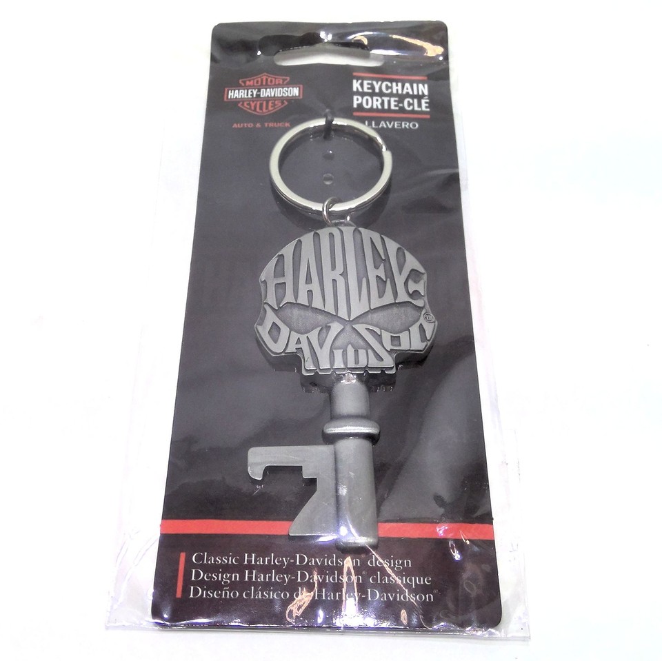 NOS Genuine Harley Willie G Skull Skeleton Key Keychain Bottle Opener