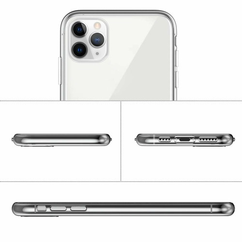 Für iPhone 11 6,1"/11 Pro Max 6,5" Crystal Clear Bumper Soft TPU Cover Case - Bild 11 von 11