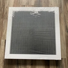 Hart & Cooley 22" x 22" Aluminum T-Bar Return Air Grille White RE5TI 045504