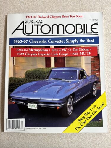Collectible Automobile Magazine April 1990 Metropolitan Chrysler Imperial MG TF - Afbeelding 1 van 11