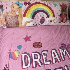 Nickelodeon Jojo Siwa 6 Piece Full Comforter Blanket Sheet Set "Dream Crazy Big"