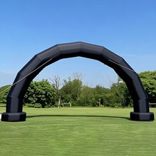 21ft Inflatable Half-Circle Arch with Blower  optional hanging banner - Black