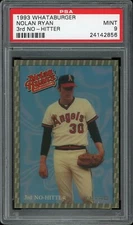 1993 Whataburger Nolan Ryan Baseball Nolan Ryan 3rd No-hitter PSA 9