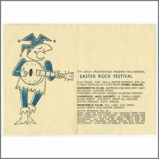 Rory Storm & The Hurricanes 1961 Easter Rock Festival Handbill (UK)