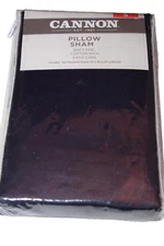 Cannon Standard Navy Pillow Sham / Shams - 2-pc 20 x 26 in.