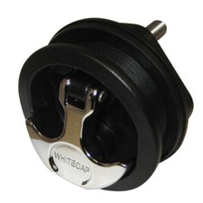 WHITECAP T-HANDLE LATCH CP ZAMAC/BLACK NYLON NO LOCK