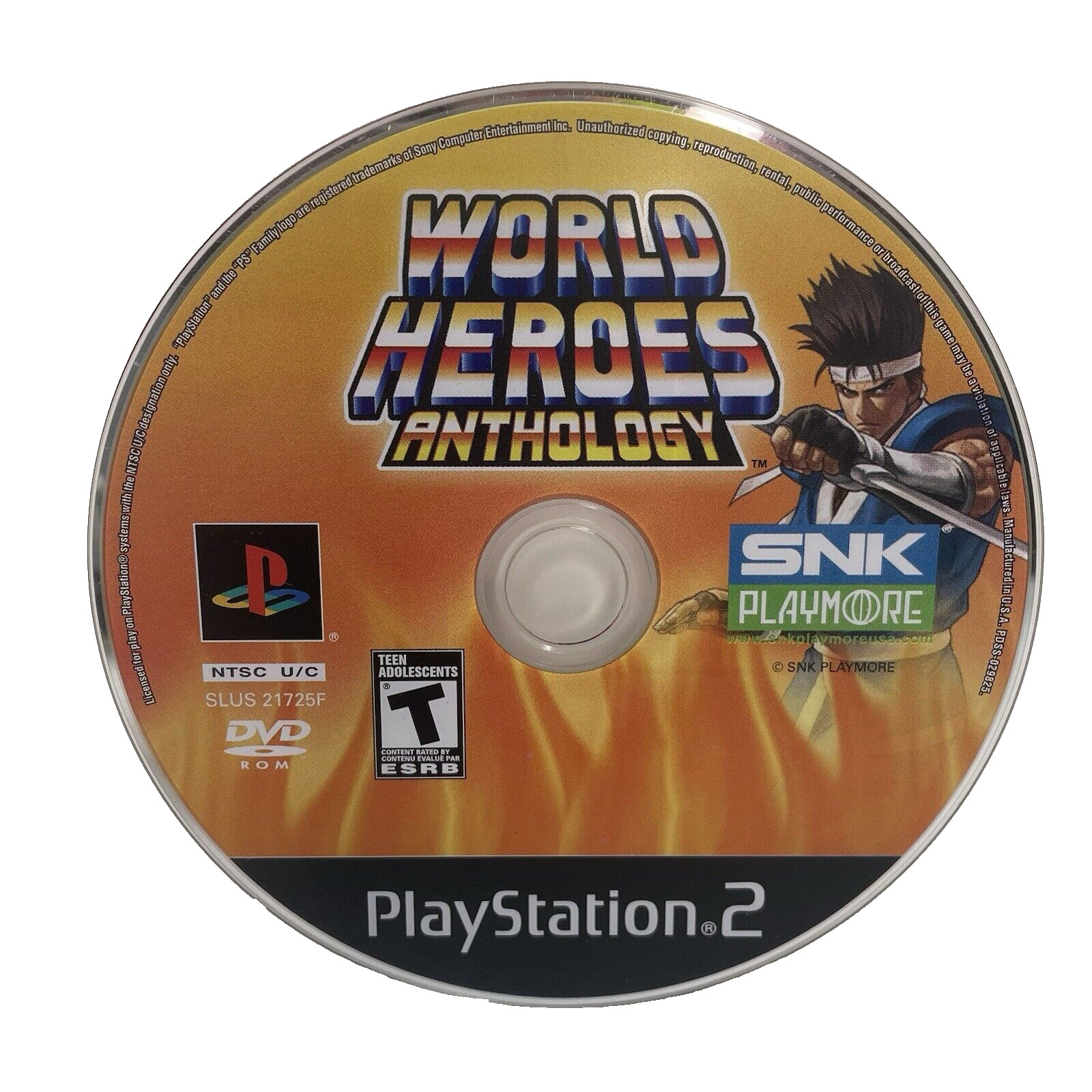 World Heroes Anthology - PS2 - Disc Only - Tested & Working