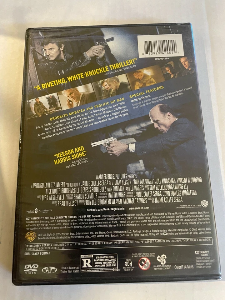 Run All Night, Neeson, DVD, 2015 Sealed Charity DS44 - Image 2 of 2