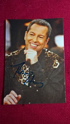 Original Autograph by Thomas Hermanns, Colour Photo, 17.9 x 12.4 cm
