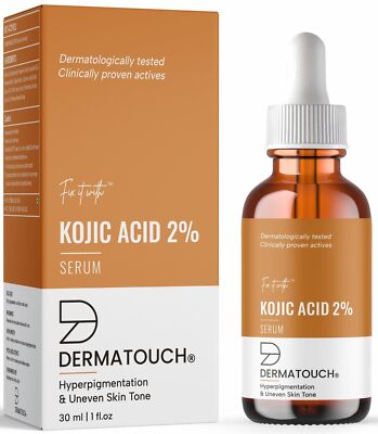 DERMATOUCH Kojisäure Serum 2% Hyperpigmentierung & unebene Haut 30ml kostenlo...