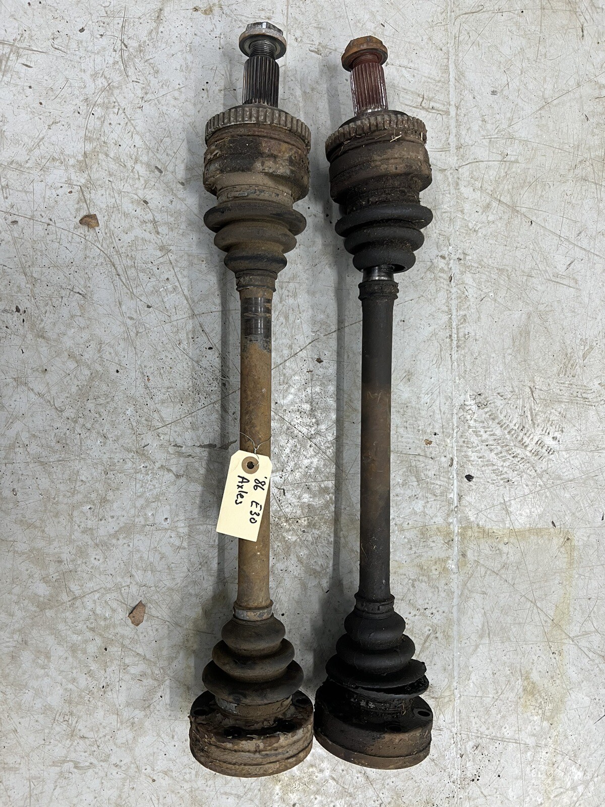BMW E30 Half Shafts CV Axles w/ ABS Ring Left + Right 325e 325i eBay