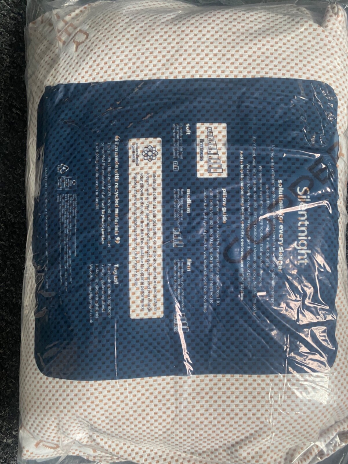 Silentnight copper infused pillow 5 firmness anti bacterial brand new and sealed eBay