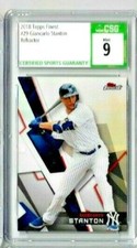 2018 Topps Finest Giancarlo Stanton Refractor CSG 9