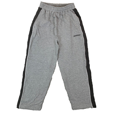 iets frans Herren Panelled Harri Grey Stripe Wide Leg Jogginghose Gr. XS