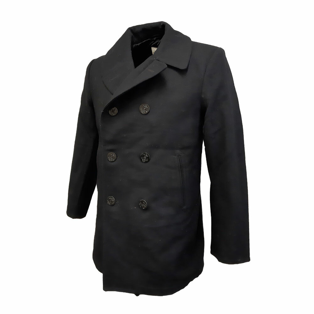 Pea Coat Original US Navy Military Vintage Army Winter Wool Jacket Uniform Dress eBay