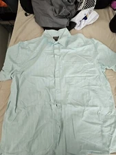 Bruno Dress Shirt Short Sleeve Sea Foam Green Light Green
