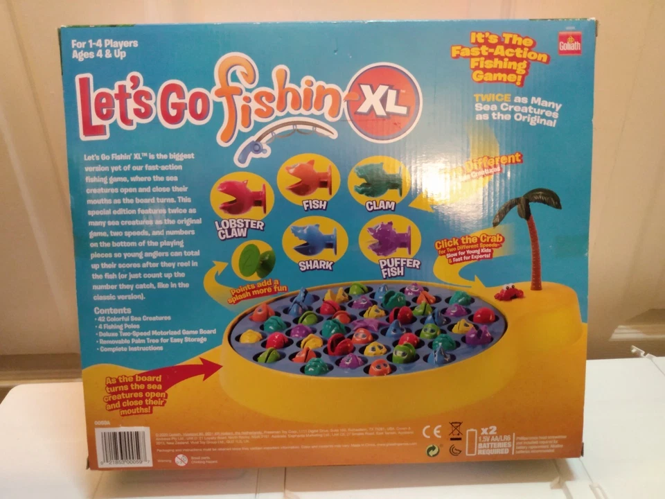 EXTRA LARGE Pressman Goliath 2020 Let's Go Fishin' XL Game - New In Sealed Box - Image 2 of 2