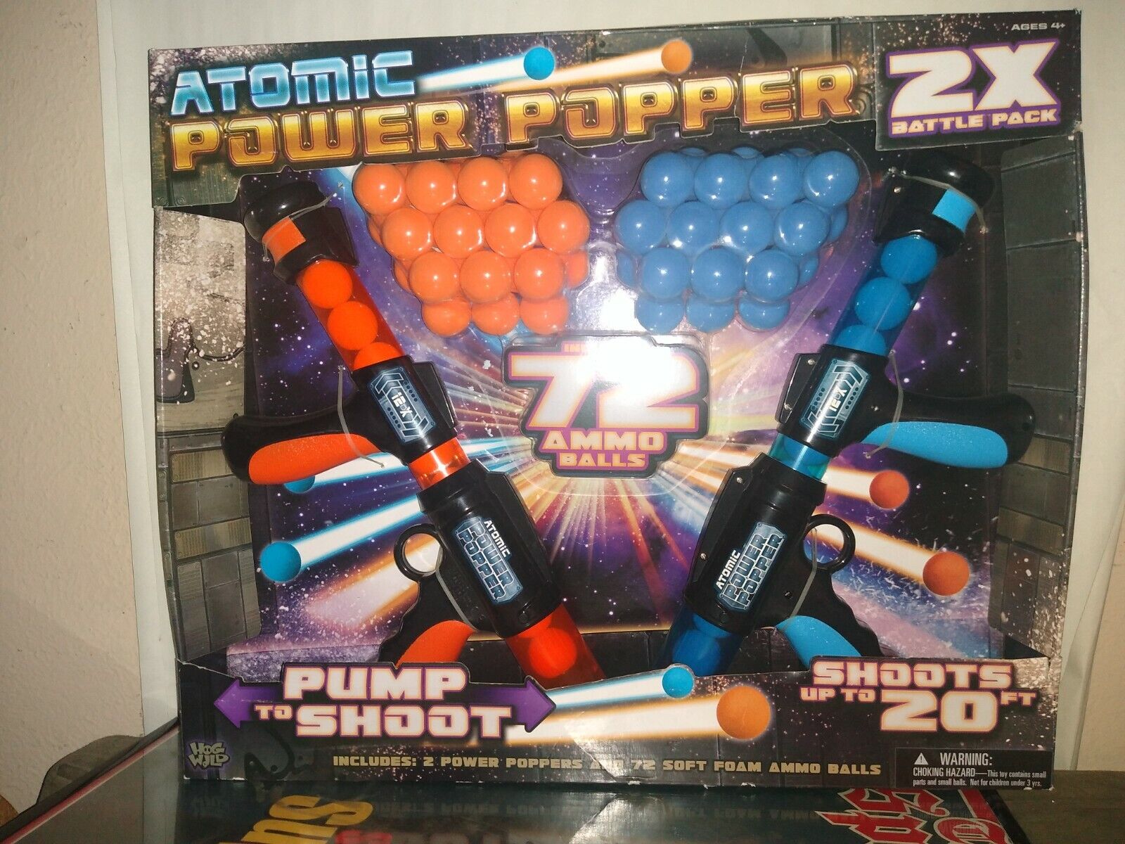 Complete Free Shipping Atomic Power Piper 2XBattle Pack Shoots Twenty Up To Feet NOS Seasonal Wrap Introduction