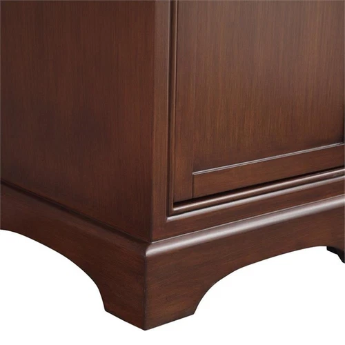 Elegant Decor Americana 19" Single Marble Top Bathroom Vanity in Teak - Picture 13 of 18