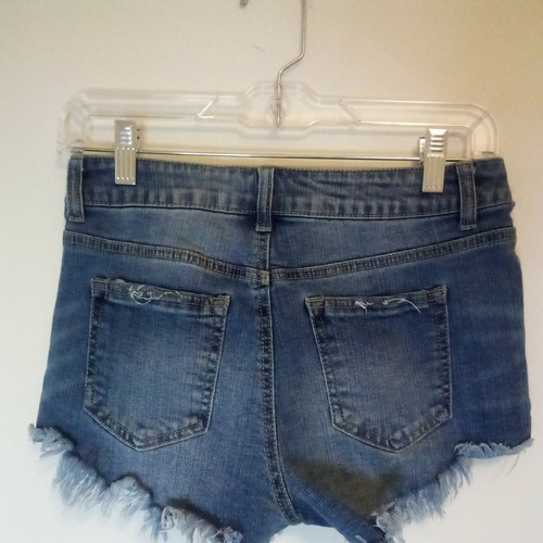 GB jean shorts cutoff distressed button fly girls 7 women's 27 w - Picture 2 of 8