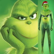 Christmas Monster Jumpsuit Carnival Bodysuit Mask Halloween Cosplay Costume