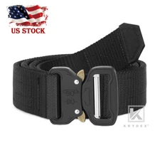 KRYDEX 1.5 in Tactical Belt Rigger Duty Belt Quick Release Double Layers Black