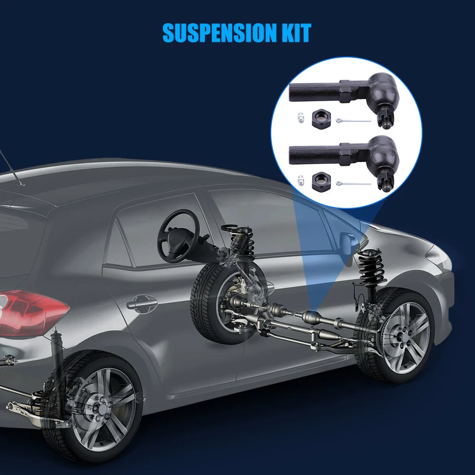 Front Outer Tie Rod Ends Link For Chrysler LeBaron Dodge Caravan Shadow Spirit - Image 2 of 4