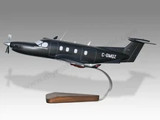 Pilatus PC-12 Chrono Aviation Desk Wood Airplane New Model Large Scale 1/48