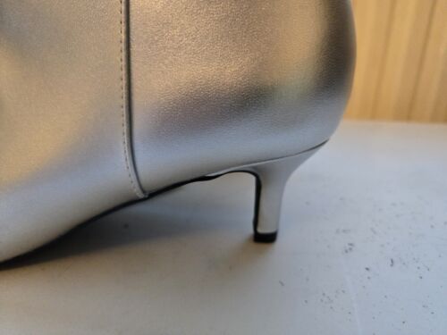 Silberne Stiefeletten Kitten Heels spitz Party Größe UK 6,5 EU 39,5 - Bild 10 von 12
